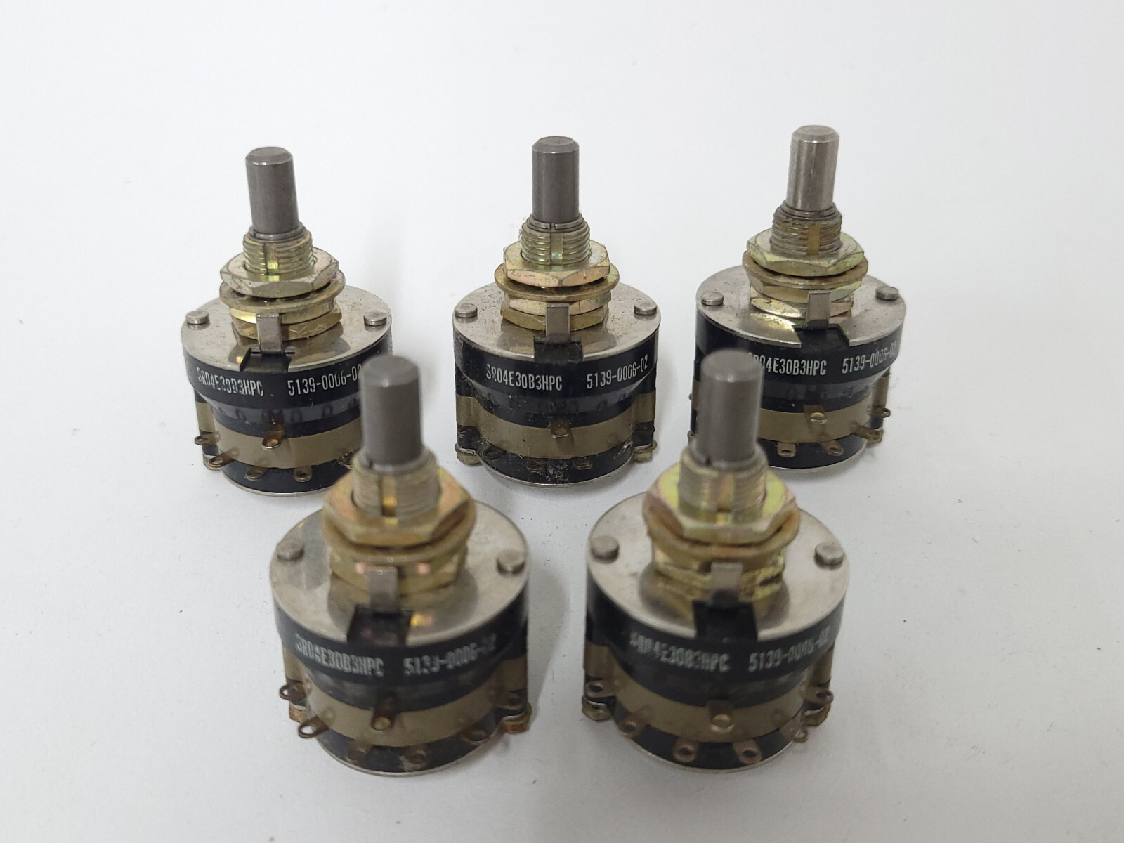 5x Grayhill 1 pole 5 Position Rotary Switch - 5 switches - SR04E30B3HPC