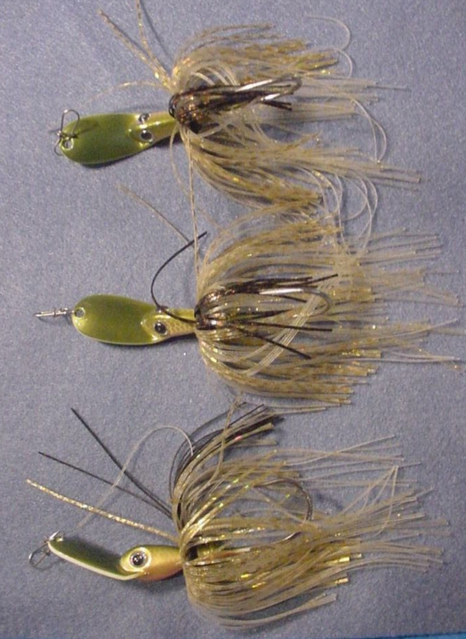 Lot of 3 Assassinator 1/2 oz Swim Jigs 12TE-GS ~ Golden Shiner ~