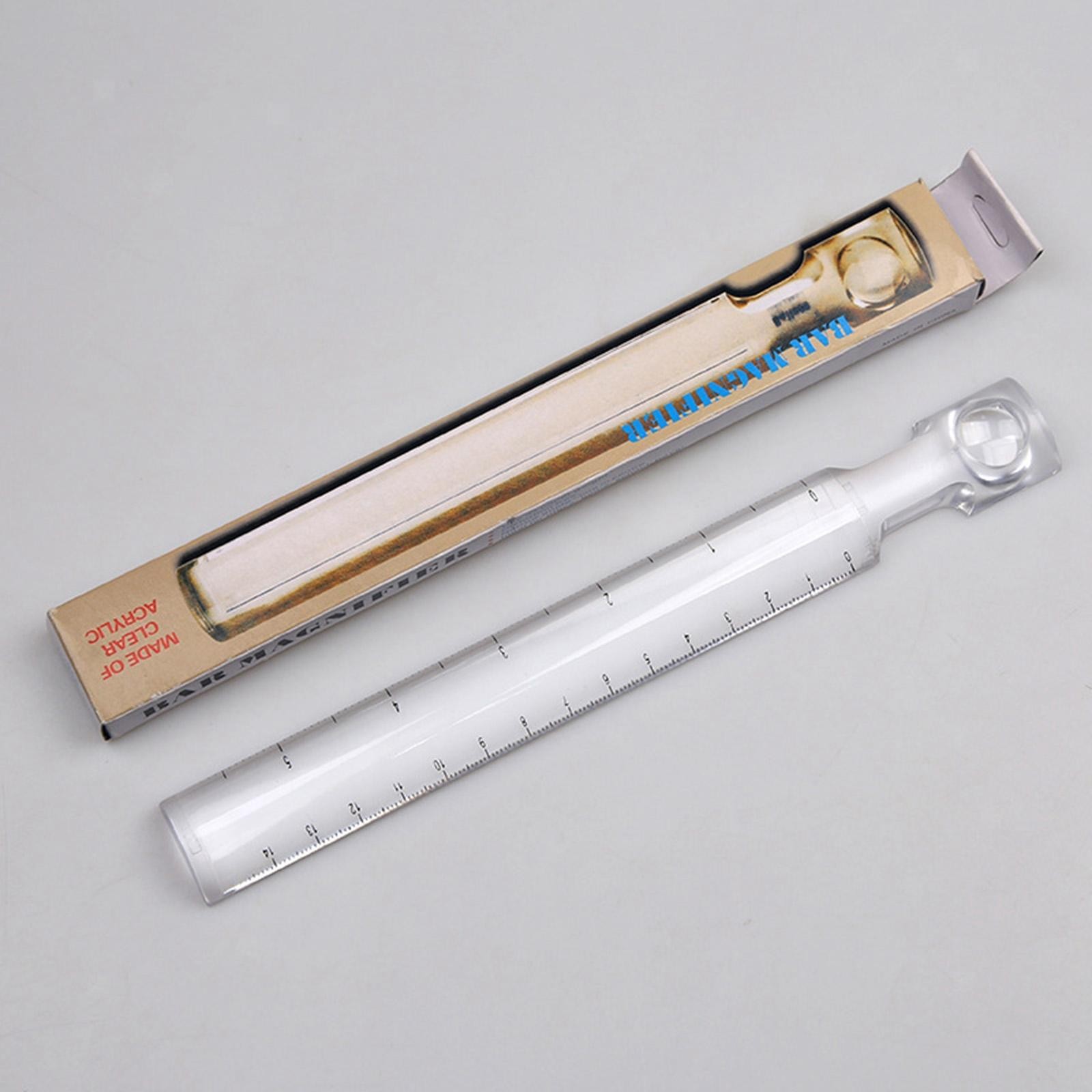 Portable Bar Magnifying Ruler for Reading Papers Document Labels