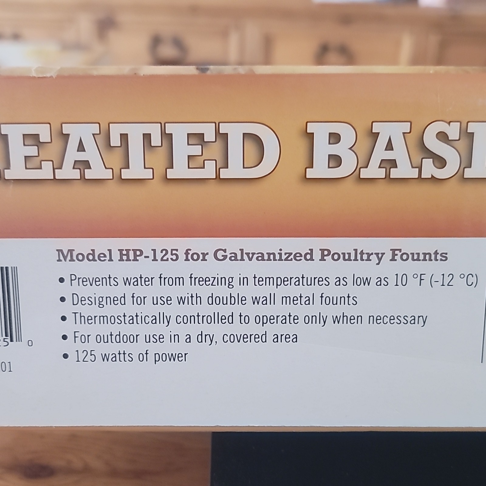Farm Innovators HP-125 Heated Base Thermostatically Controlled for Chicken