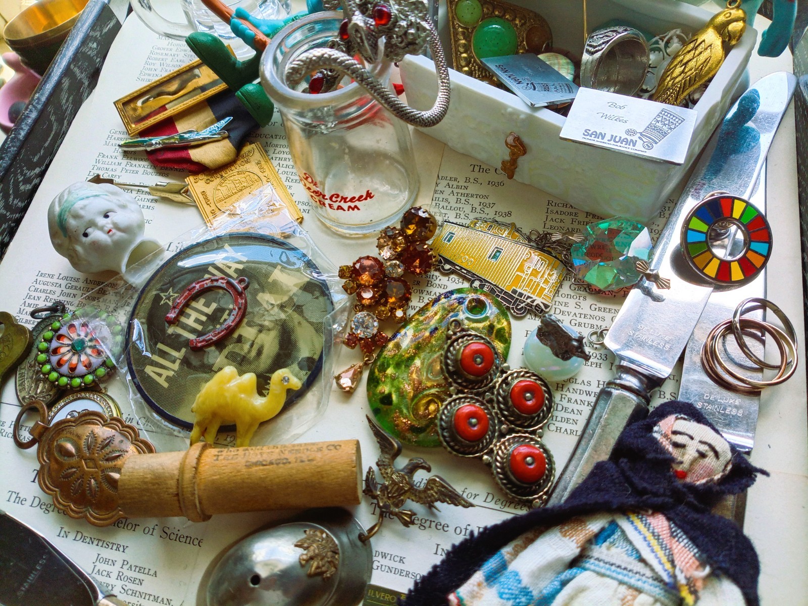 Old Vtg. Collectible "FOUND OBJECTS" Eclectic Oddities Lot SUMMER SALE FREE SHIP