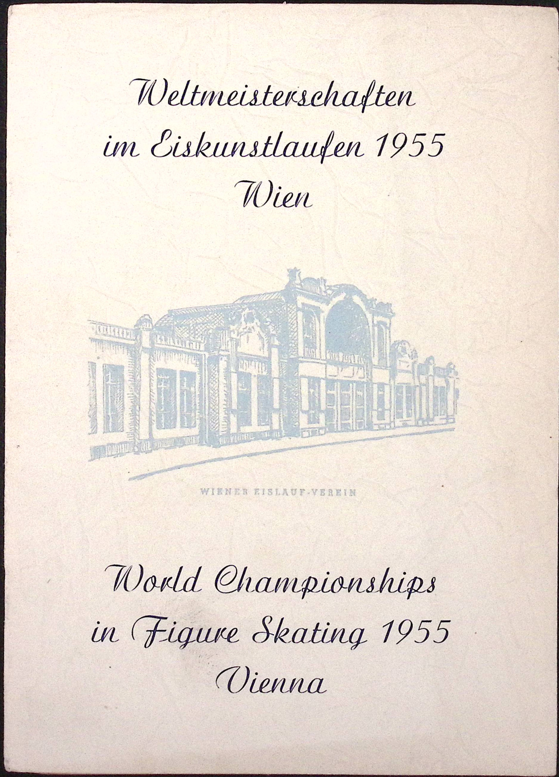 1955 World Figure Skating Championships Vienna Program GERMAN