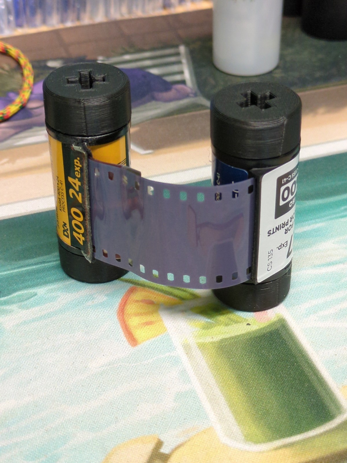2 Pairs 35mm 135 To 120 Film Adapter Canister Axis Spool Converter Hasselblad