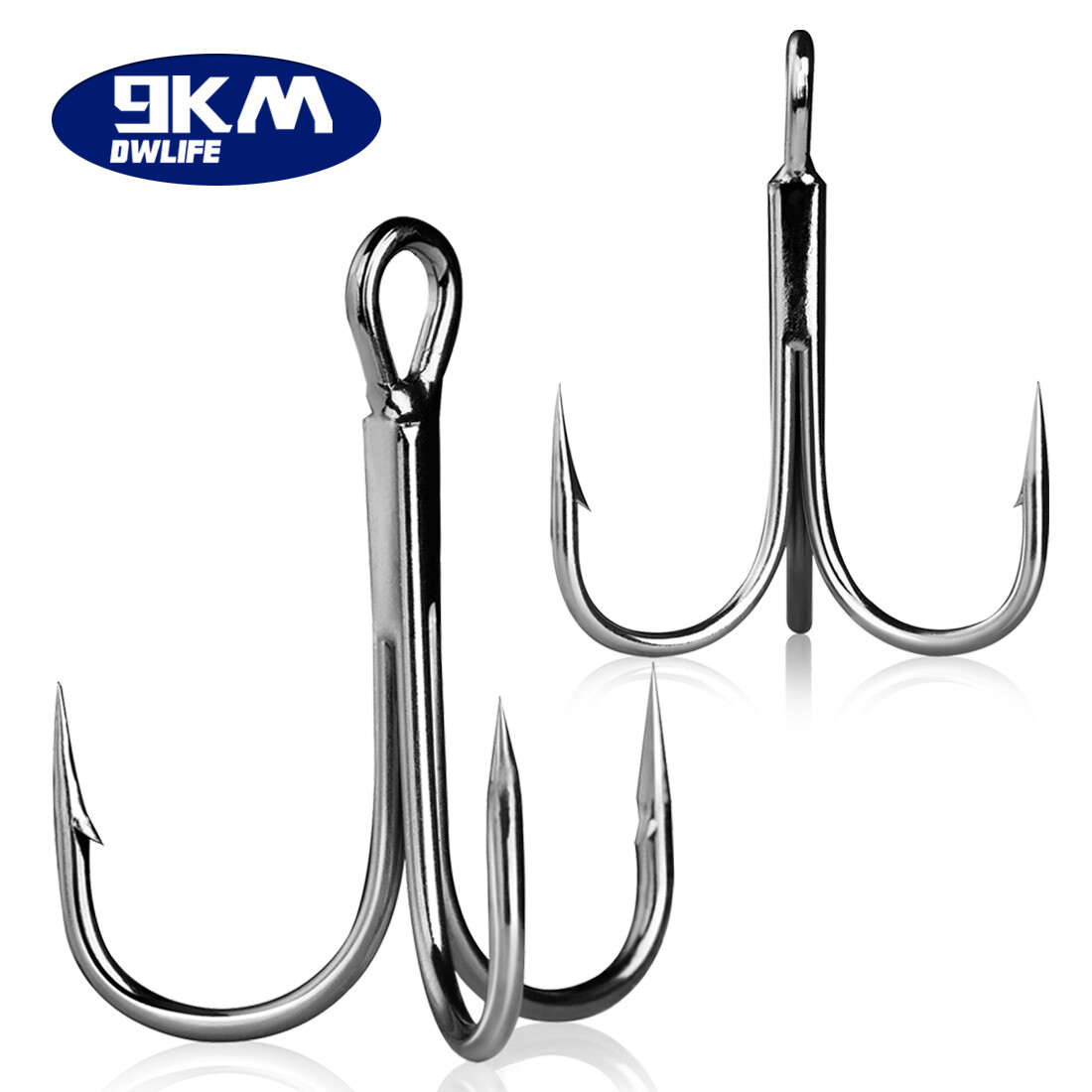 25Pcs Strong Treble Hook High Carbon Steel 13.5mm~45mm for Sea Fishing Saltwater