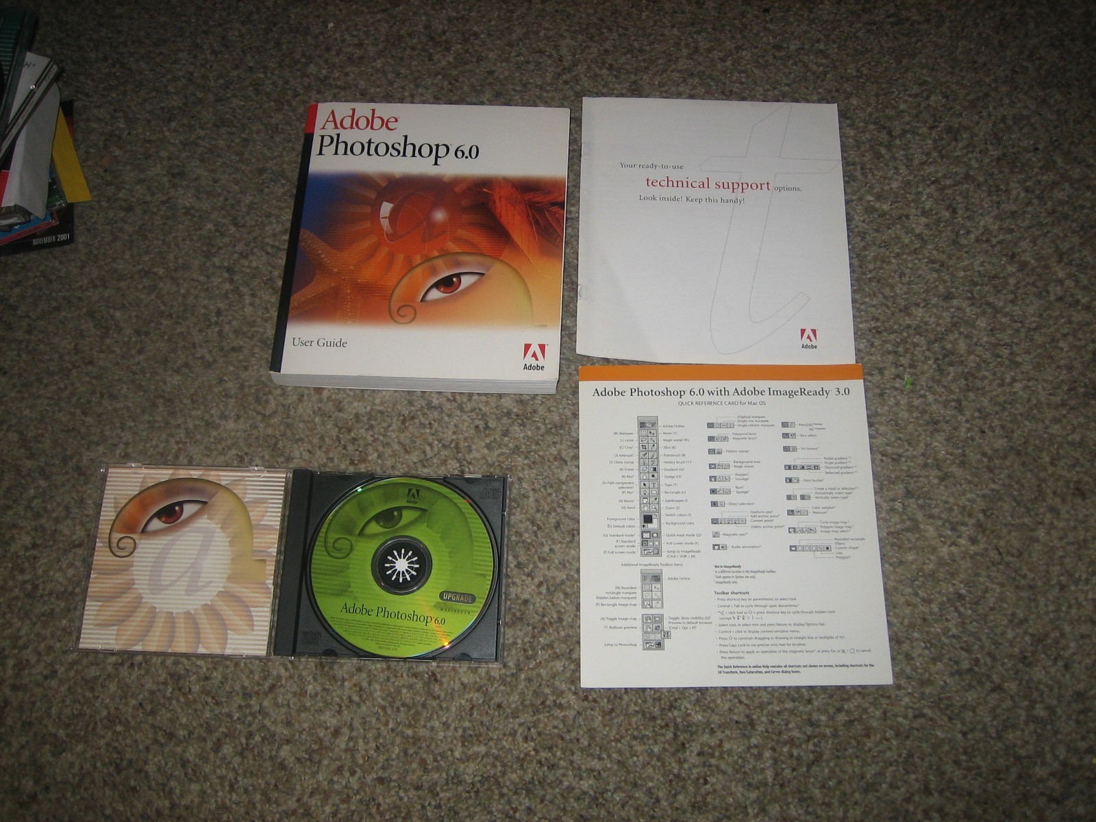 Adobe Photoshop 6.0 Upgrade, Manual, Disc & 1 Serial Number FOR MACINTOSH