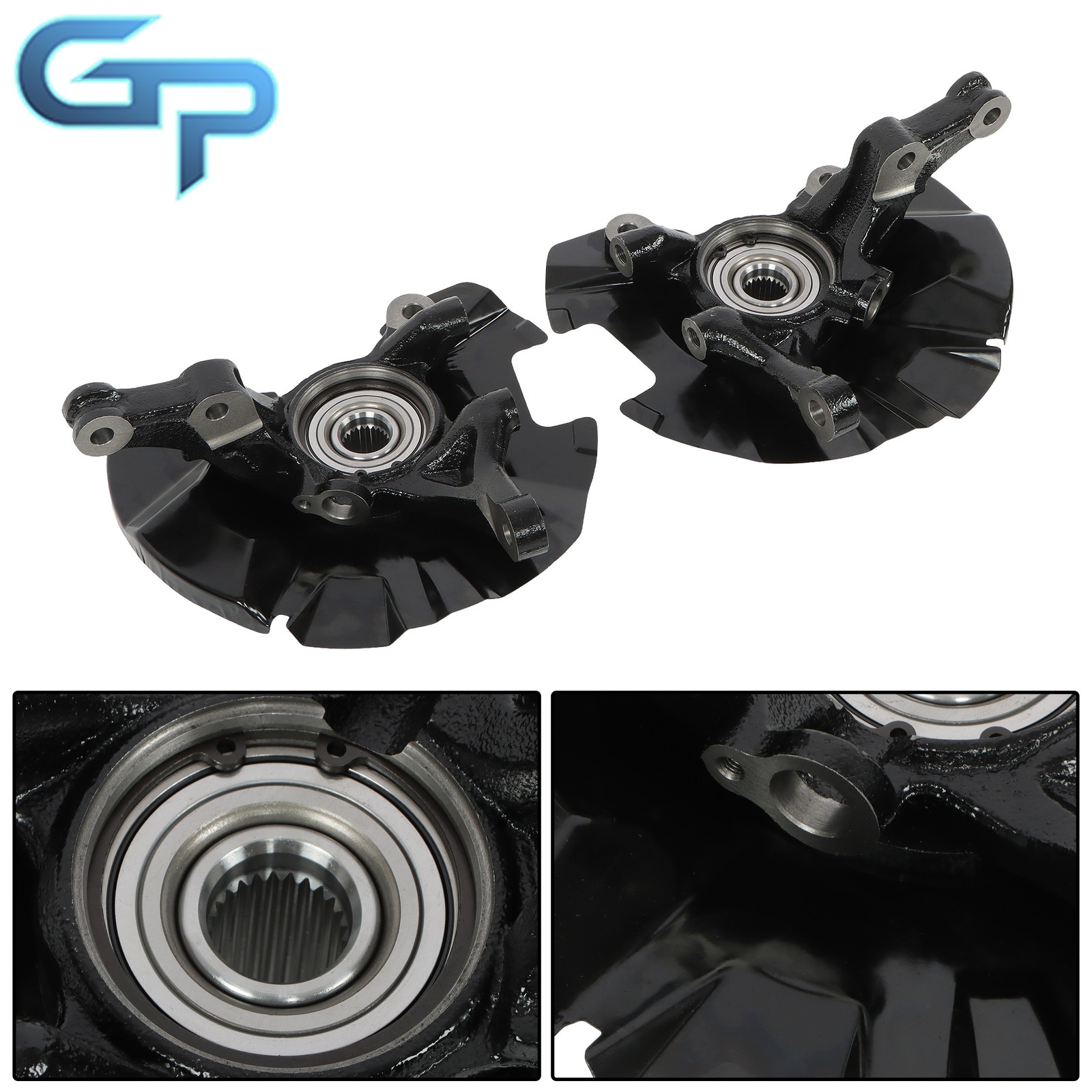 2x Front Left & Right Steering Knuckle Assembly For Hyundai Accent 2007-2011