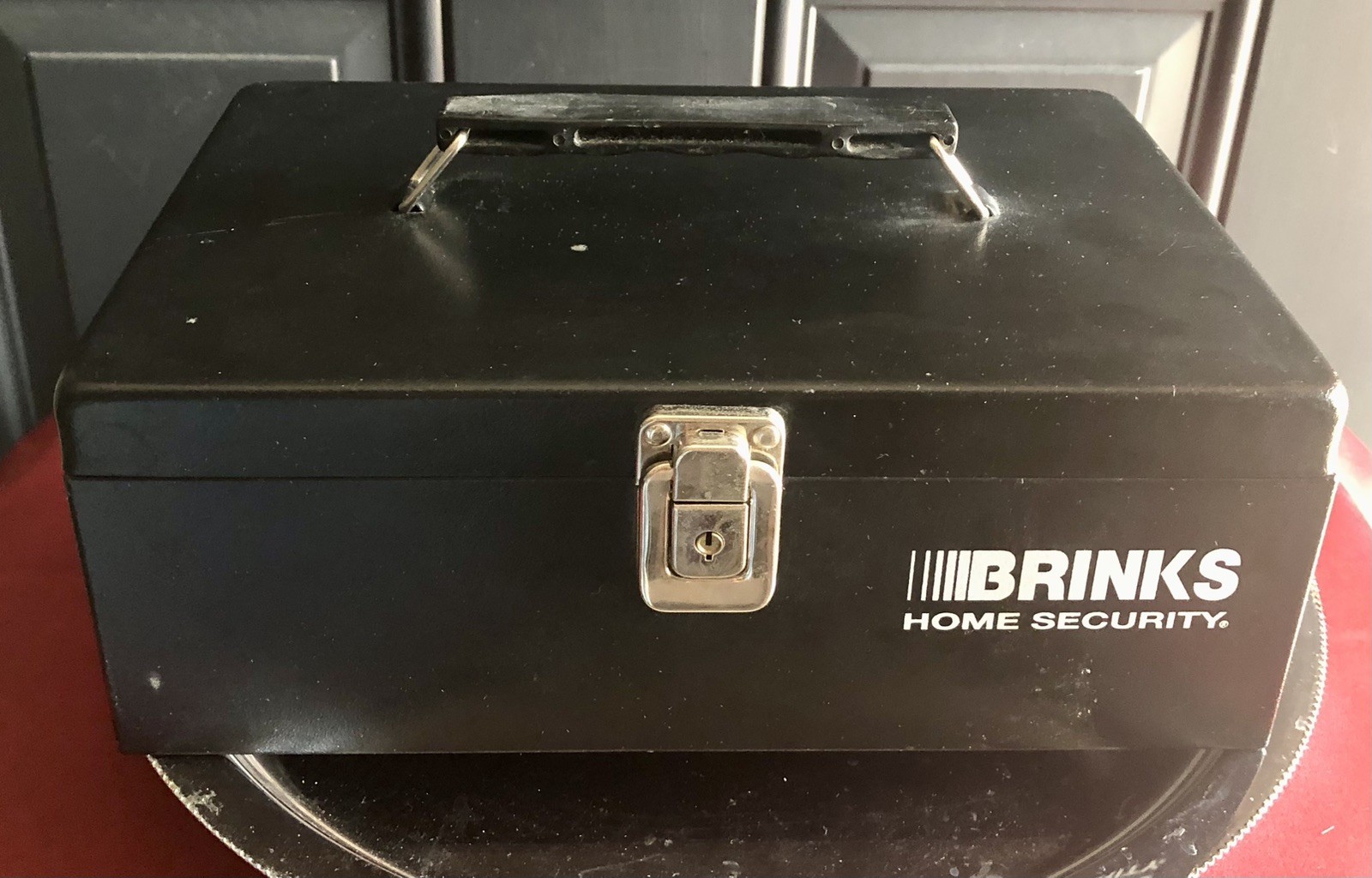 Brinks Black Portable Home Security Deluxe Locking Cash Box With 2 Keys