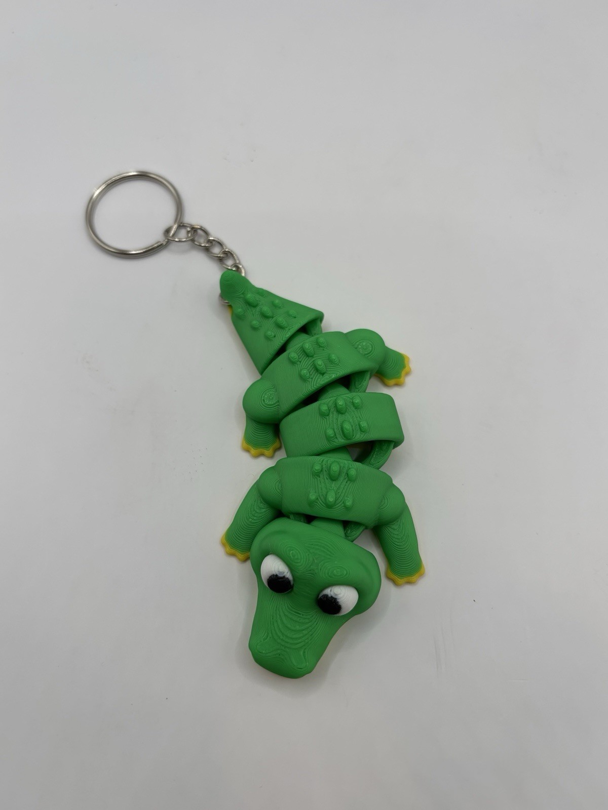 Green Alligator Fidget Keychain