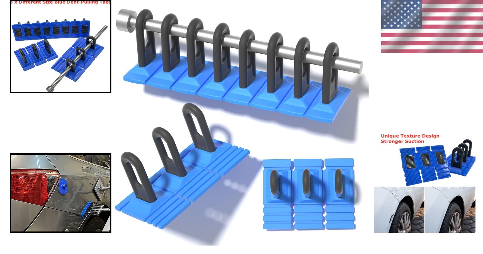 Ergonomic Paintless Dent Puller Kit with Durable Glue Tabs for Easy Repairs