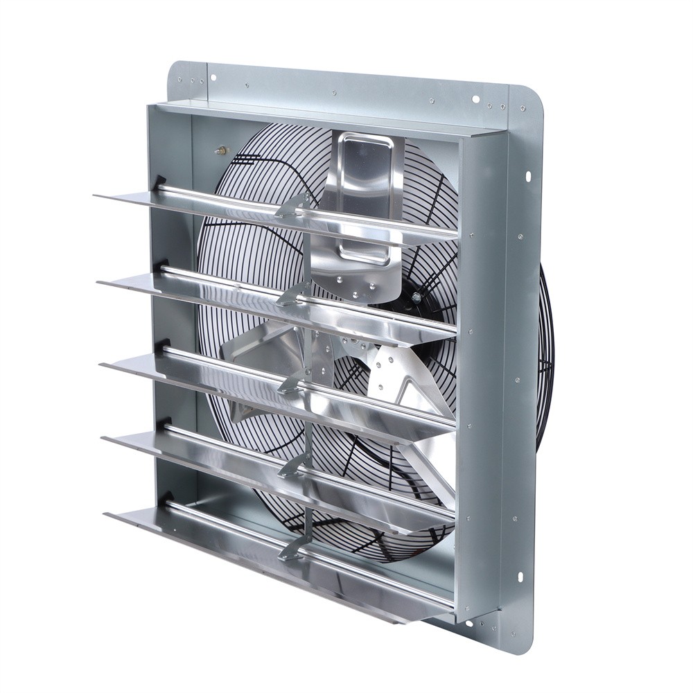 24 Inch Shutter Exhaust Fan W/ Speed Controller 4120 CFM High Speed Wall Mounted