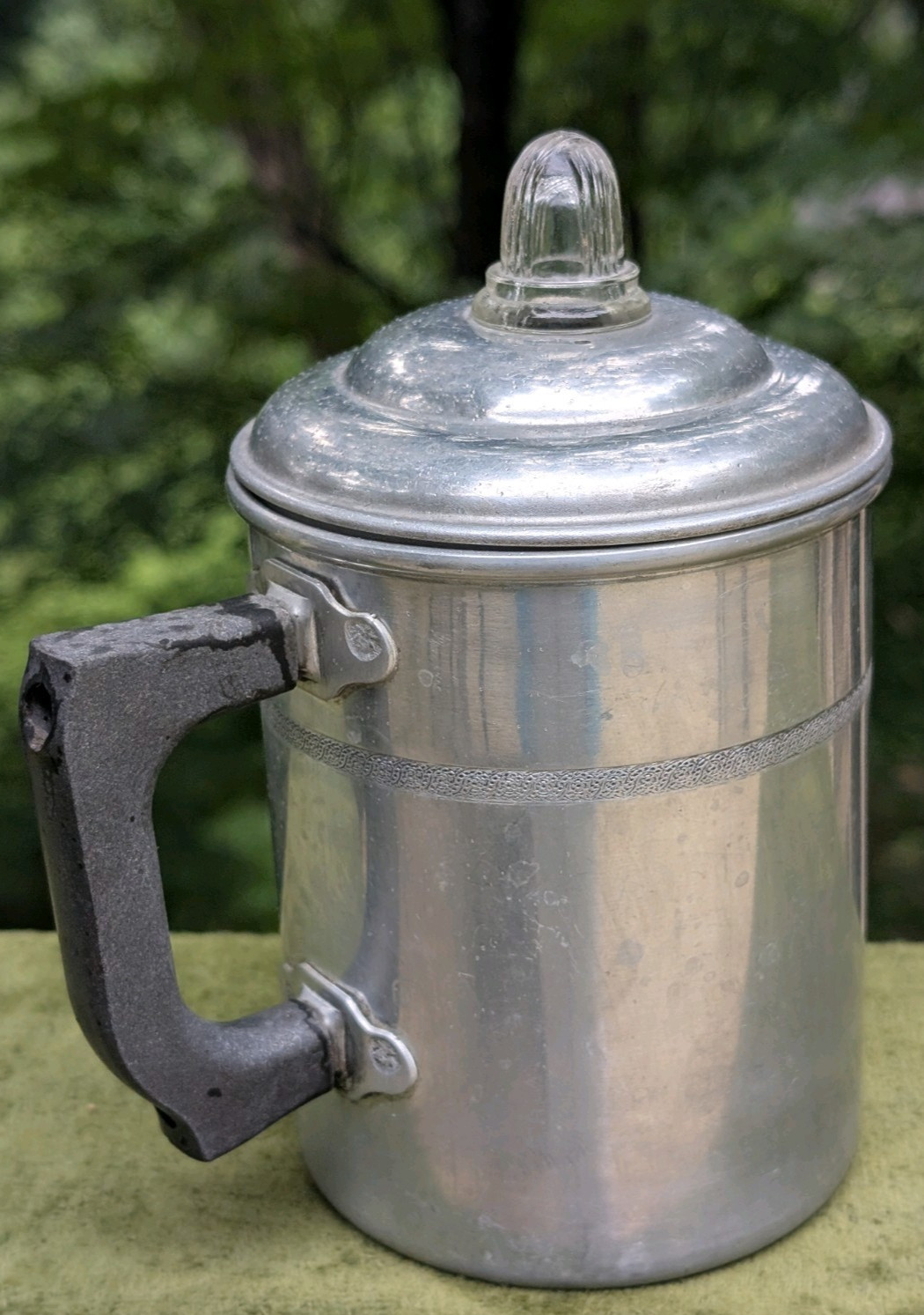 VINTAGE CRAFTMASTER PRODUCTS ALUMINUM COFFEE PERCOLATOR COMPLETE KITCHEN PROP