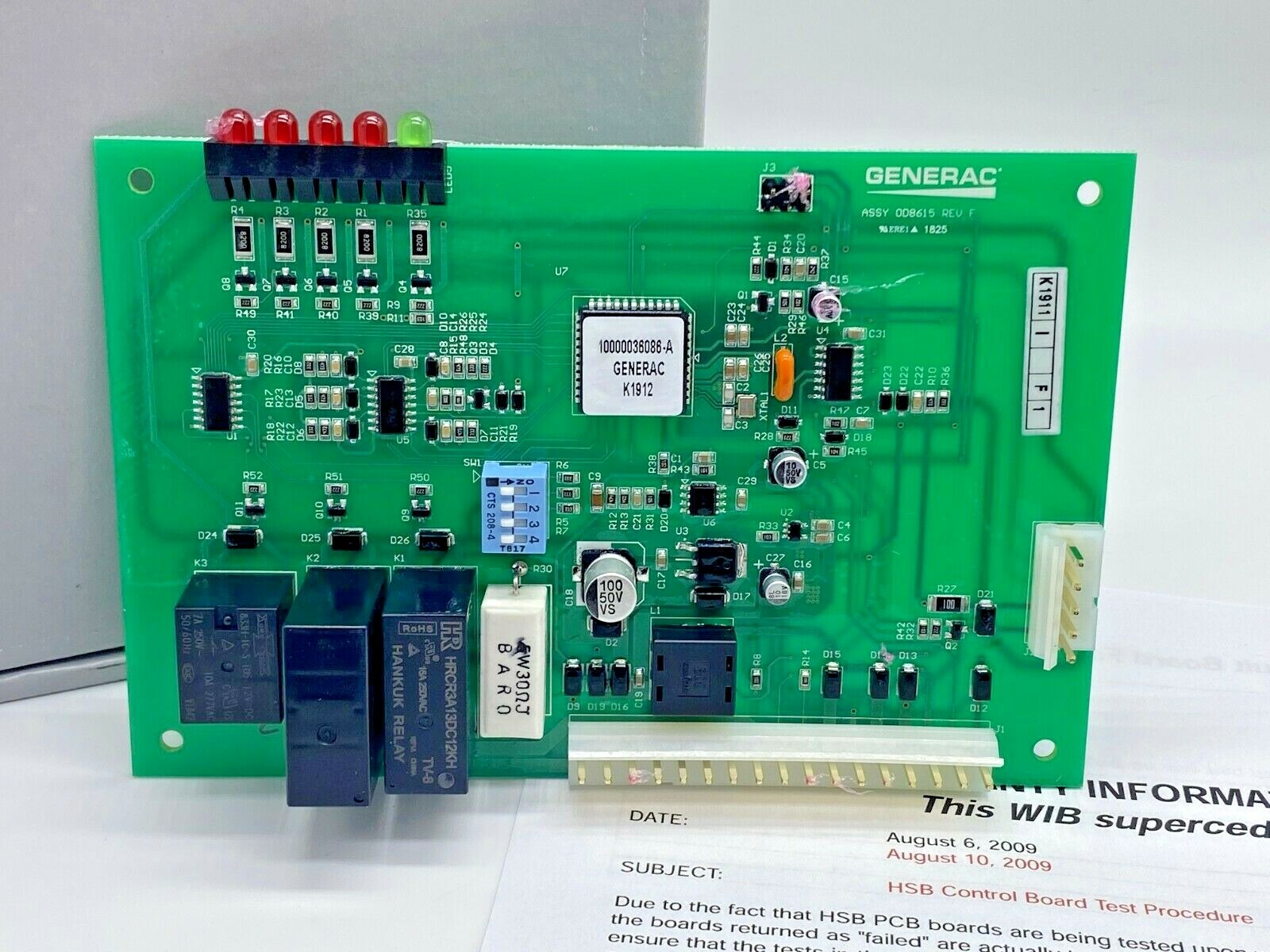 GENUINE GENERAC 0D86150SRV Control Board SAME DAY SHIPPING