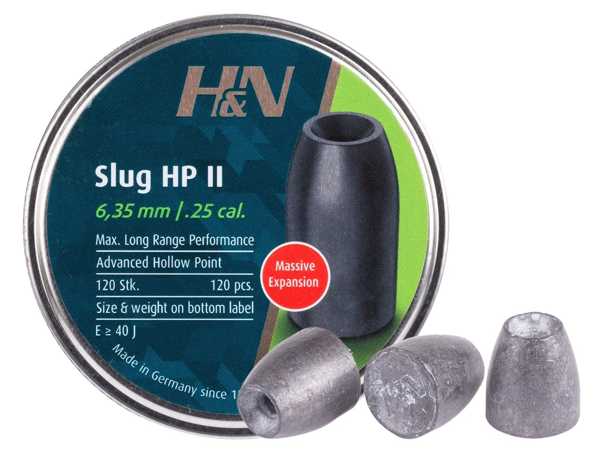 (NEW) H&N Slug HP II, .249 Cal, 28 Grains, Hollowpoint, 120ct