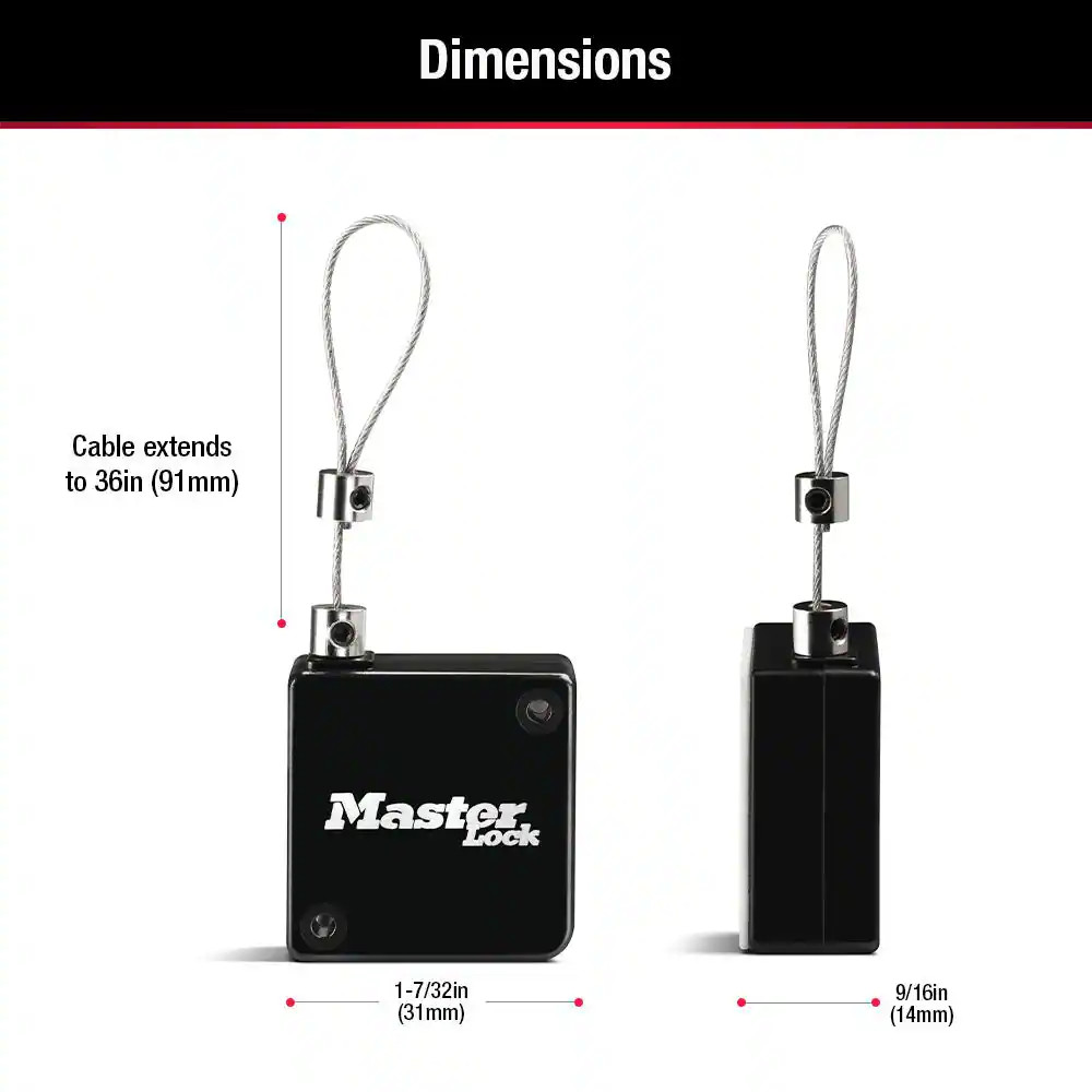 Retractable Lock Box Key Tether