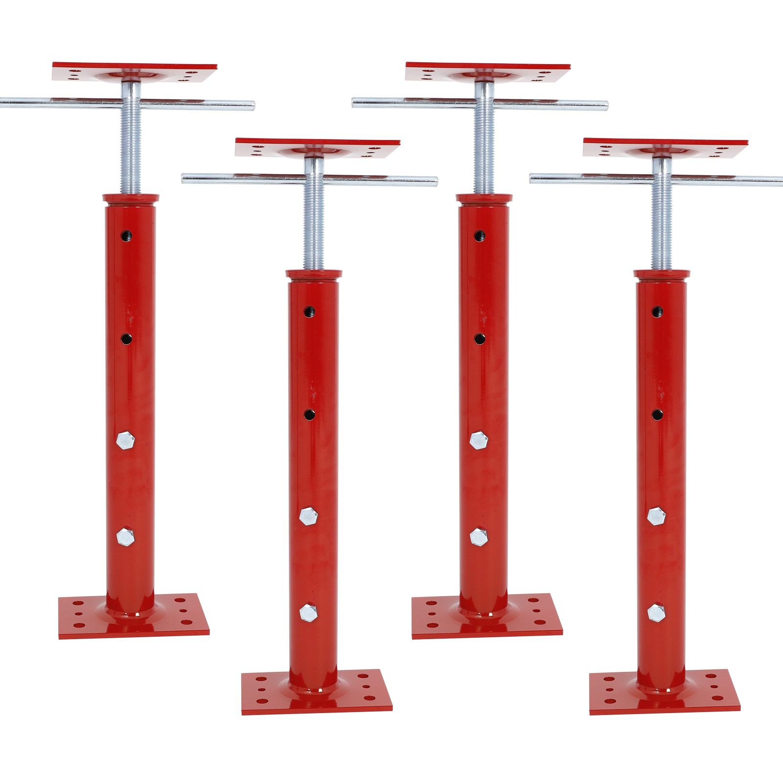 4pcs Adjustable Floor Jack Post House Floor Leveling Lift 19"-36" Height Range