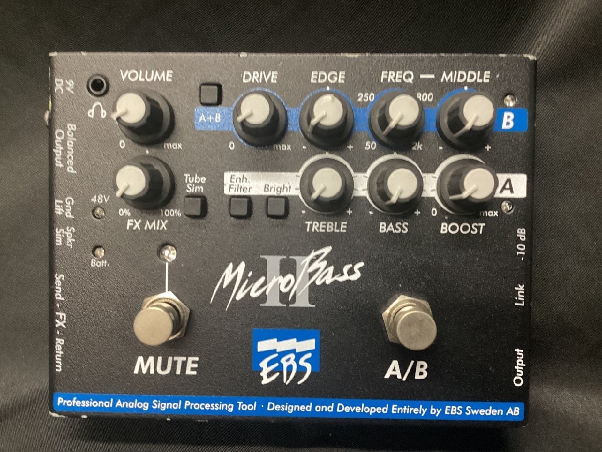 EBS MicroBass II Bass Pre (2- switchable pre with effect loop and headphone