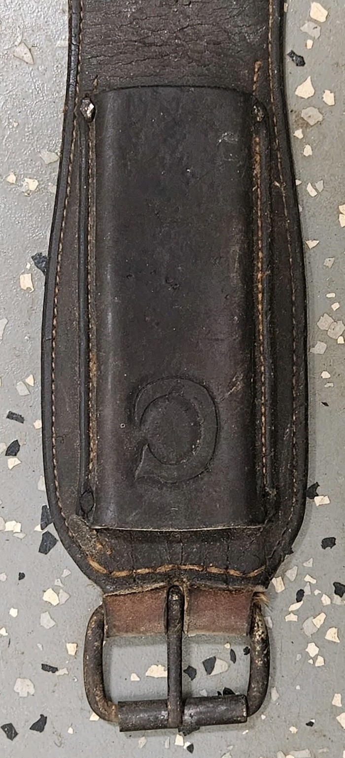 Vintage Leather Saddle Cinch Strap/Girth 34" Long 4" Wide