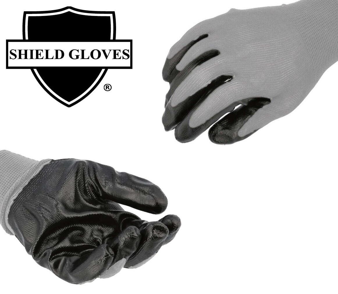 Grey Dipped Gloves Small Nitrile Nylon Industrial Work Gloves 240 Pair