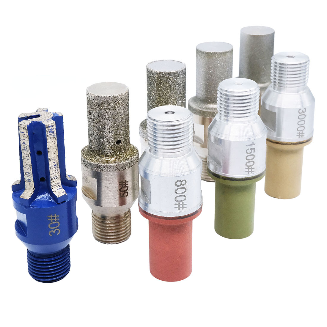 Diamond Finger/Milling Bit 8-Pcs Profile Router Bits for Granite Marble Concrete