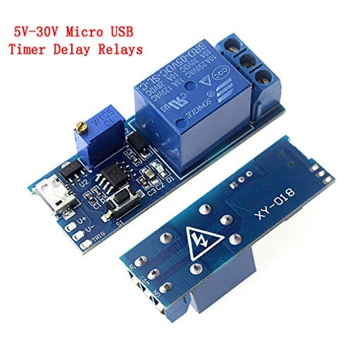 2pcs DC 5V Trigger Time Delay Switch Relay Module Adjustable Time Delay