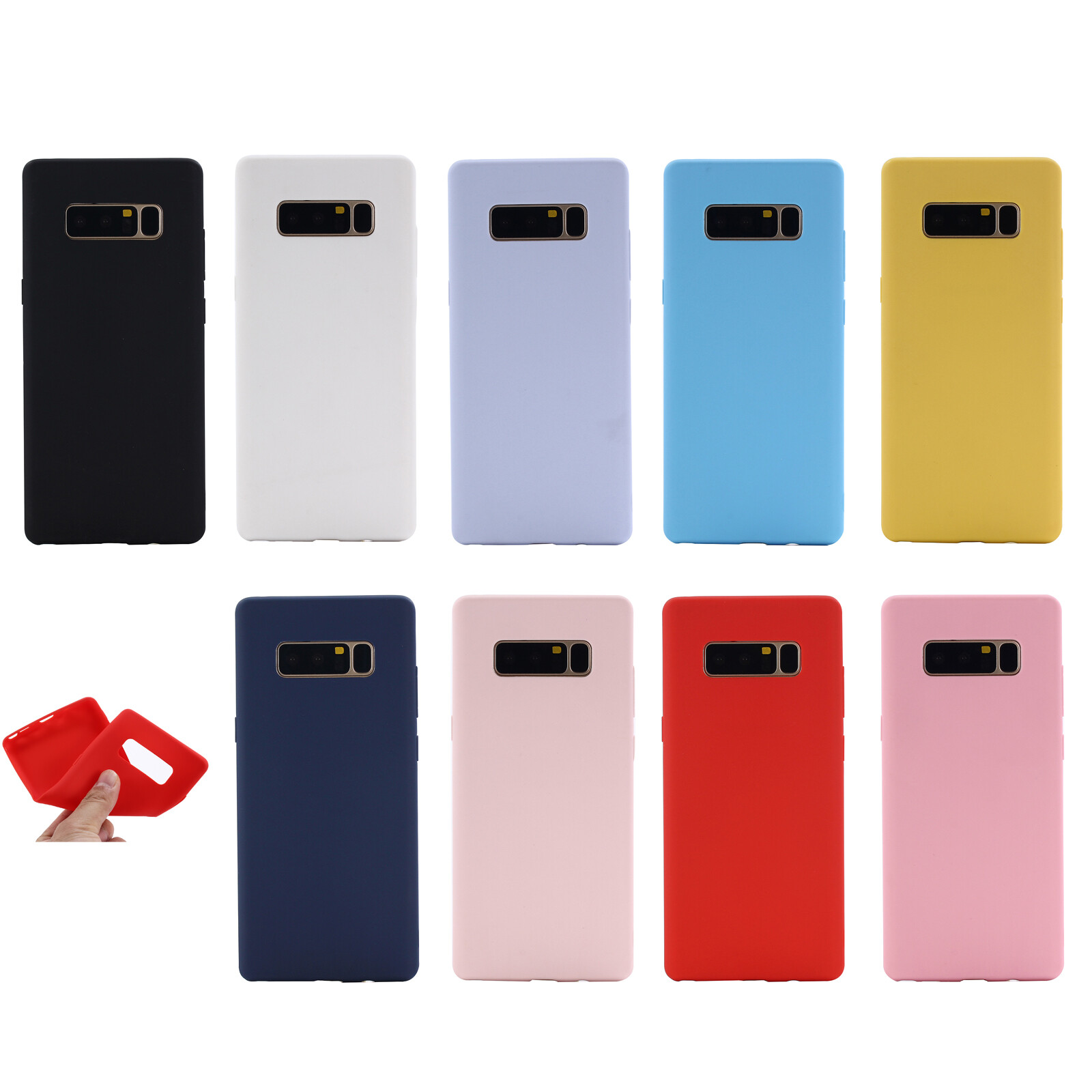 For Samsung Note10/S10/S9 Shockproof Slim Soft Silicone TPU Back Back Case Cover