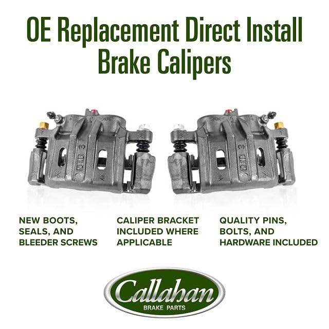 Front Replacement Calipers and Brake Disc Rotors and Ceramic Stock Replacement