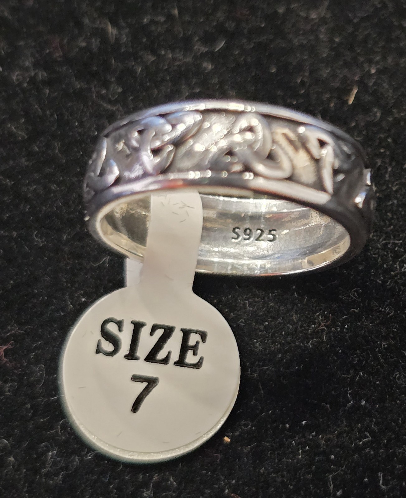 Size 7 Celtic Knot Sterling Silver 925 Ring