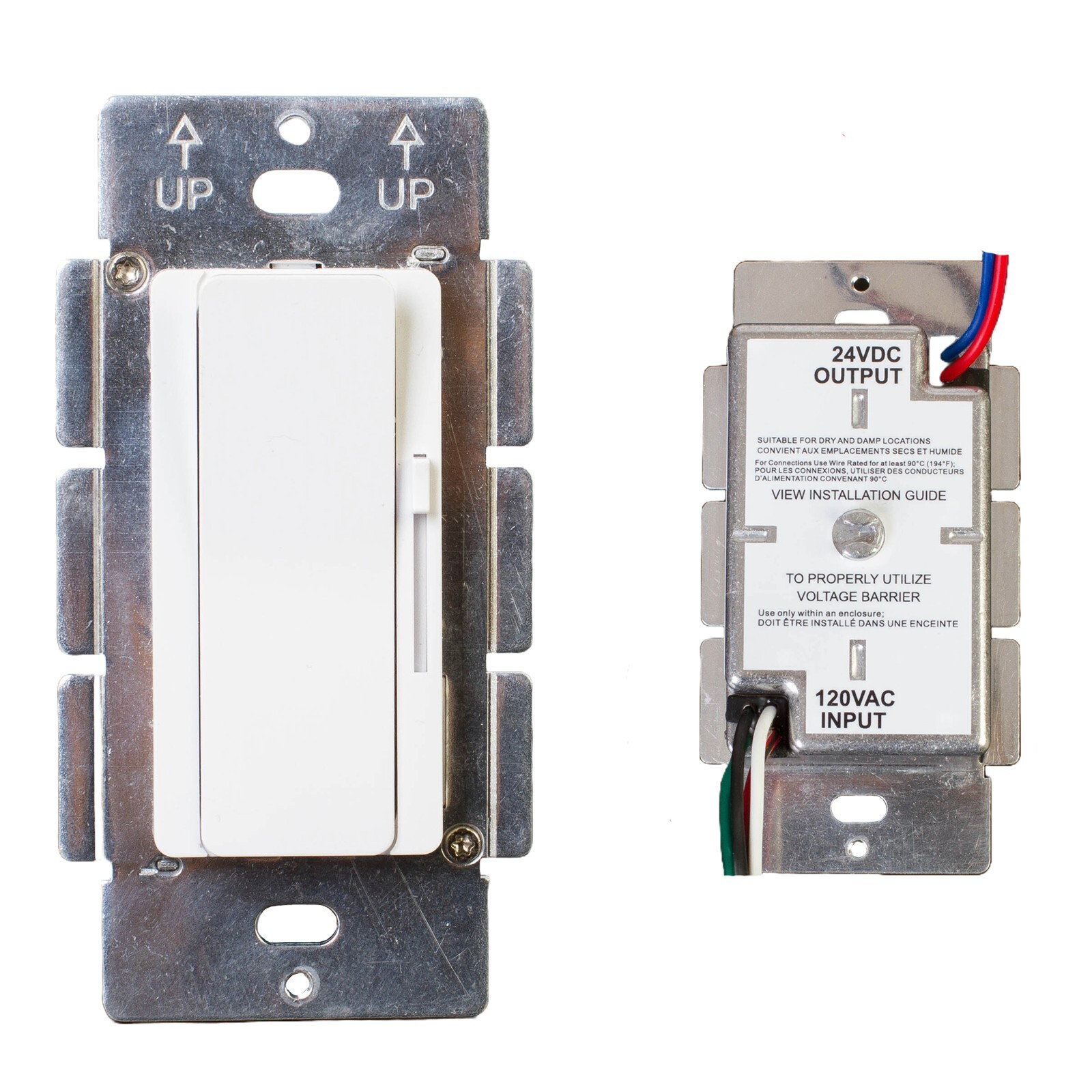 24v UL LED dimmable driver & Wall dimmer switch for LED strip light 96w 160w