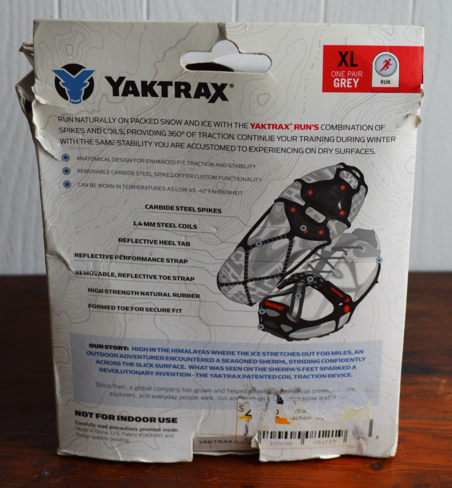 YakTrax Run Winter Traction Cleats XLarge NWF