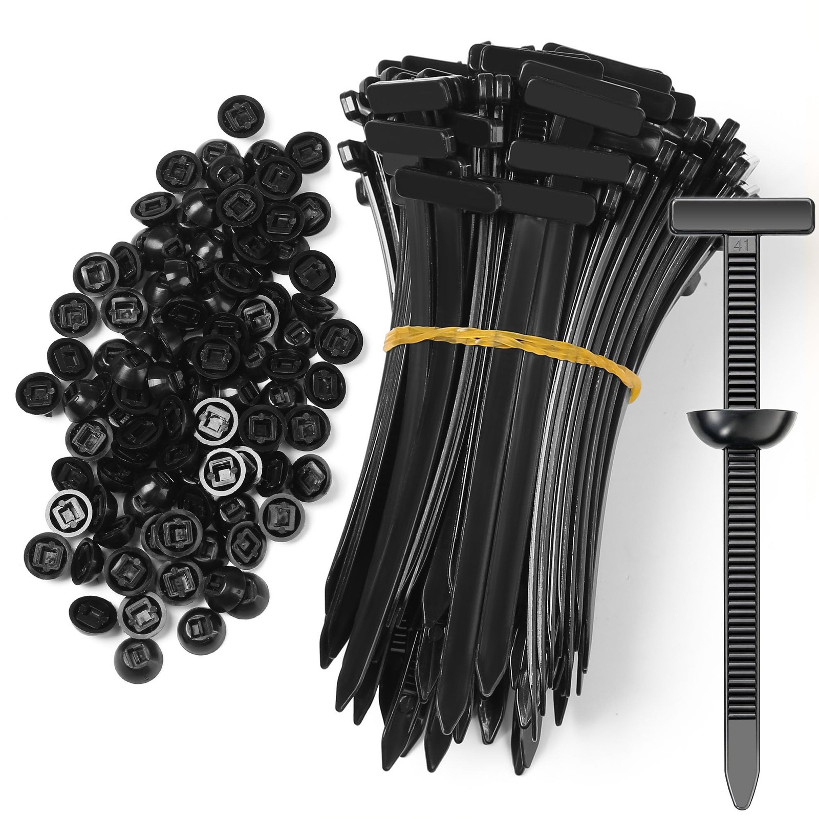 100 Pcs Nylon Universal Cable Tie Buckle - New T Multifunctional Nylon Zip Ti...