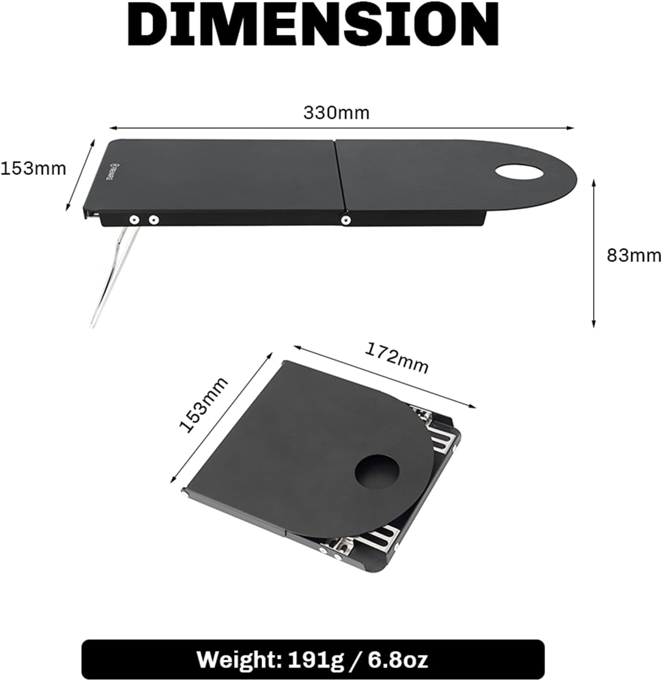 Ultralight Folding Camp Table Compact Aluminum Alloy Portable for Solo