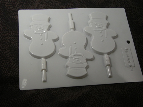 HARD CANDY 4-1/2" SNOWMAN SUCKER  MOLD- HS-4265