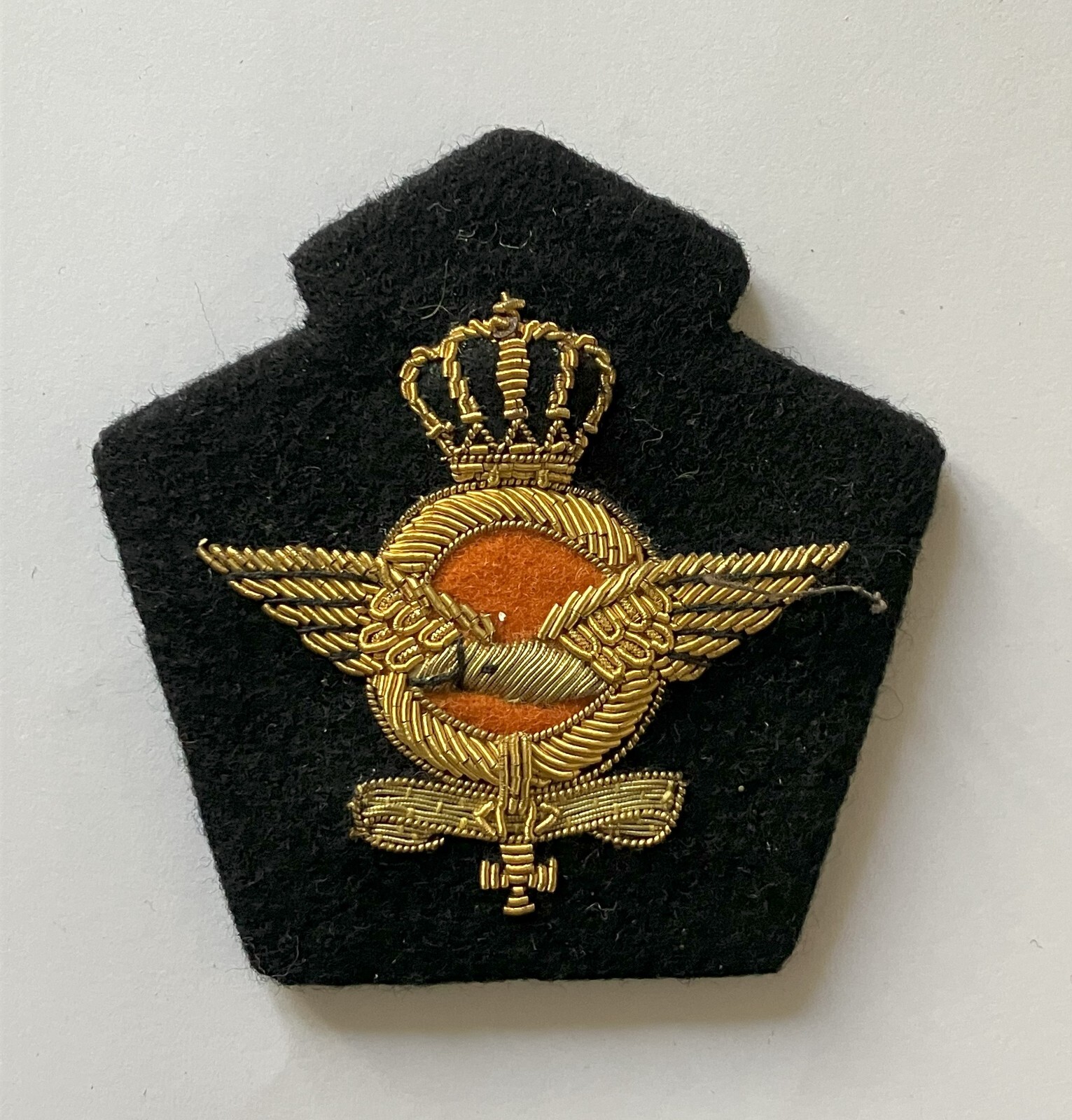 Netherlands, Dutch Air Force officer's bullion wire cap badge