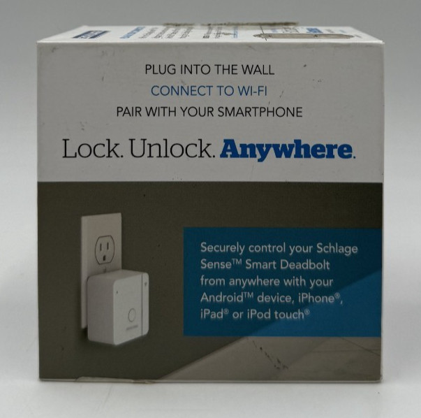 SCHLAGE Sense Wi-Fi Adapter BR400 Smartphone App Control For Smart Deadbolt