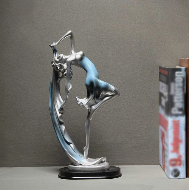 Modern Art Sculpture Handmade White Ceramics Naked Woman Sideways Lie Statue