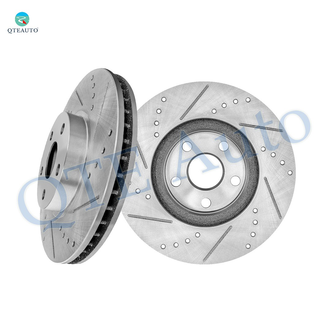 Front Drilled Slotted Brake Disc Rotors 275mm For 2003-2008 Toyota Corolla