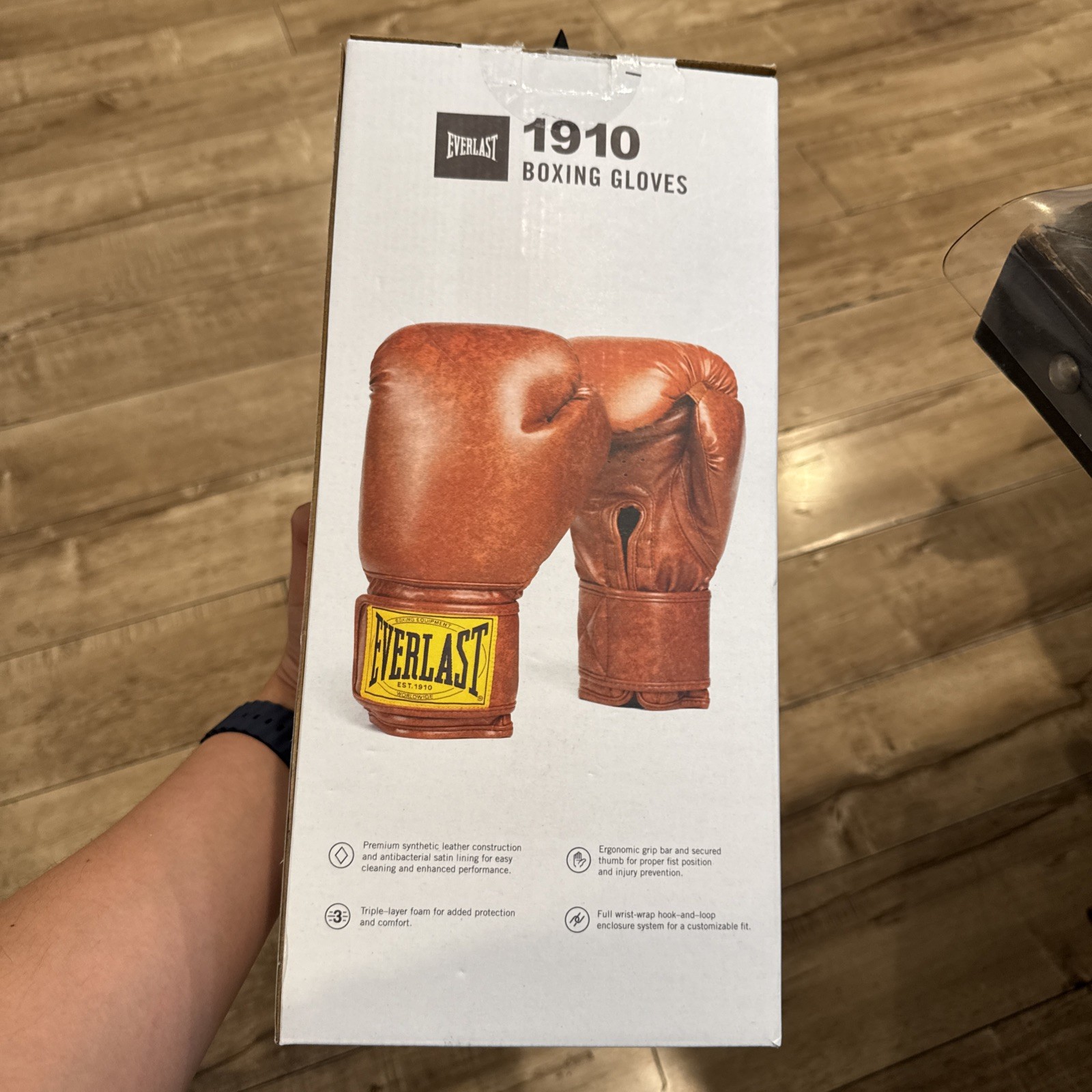 1910 Brown Training Gloves Hook and Loop
