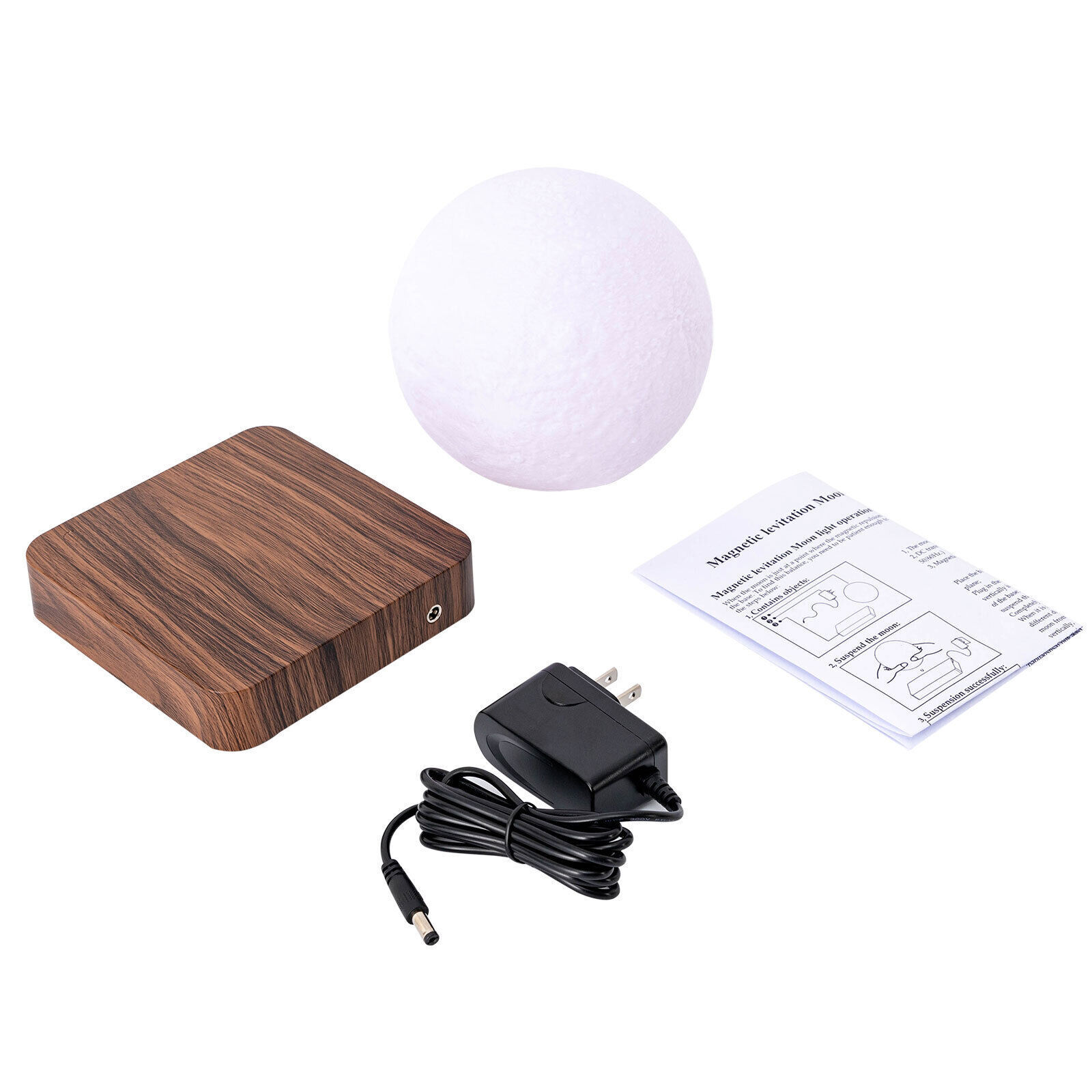 Magnetic Levitating 3D Printed Moon Lamp LED Night Light Touch Switch