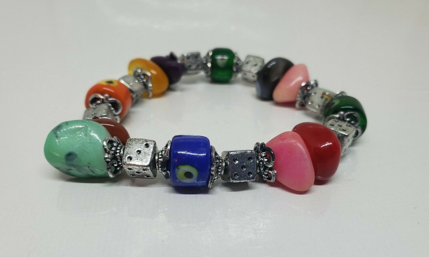 Colorful Multistone Stretch Bracelet