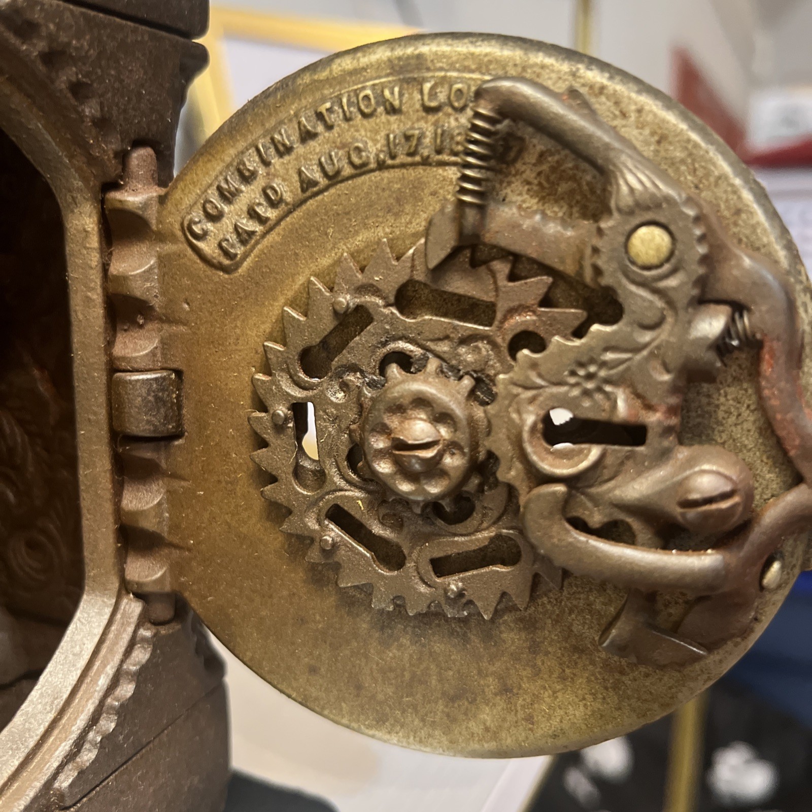 J&E Stevens August 17th, 1897 - Material, Cast Iron) (Burglar Proof Safe)not Key