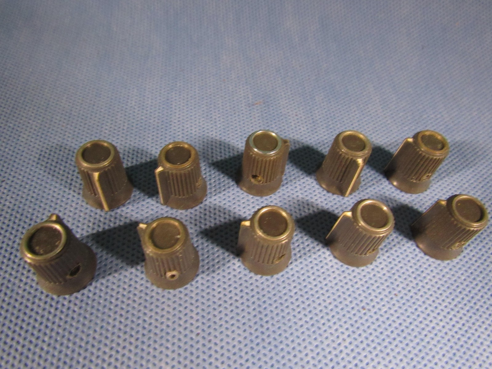 Binding Post Knurled Knob Caps Black Plastic Brass Insert Lot 10 Audio Terminal