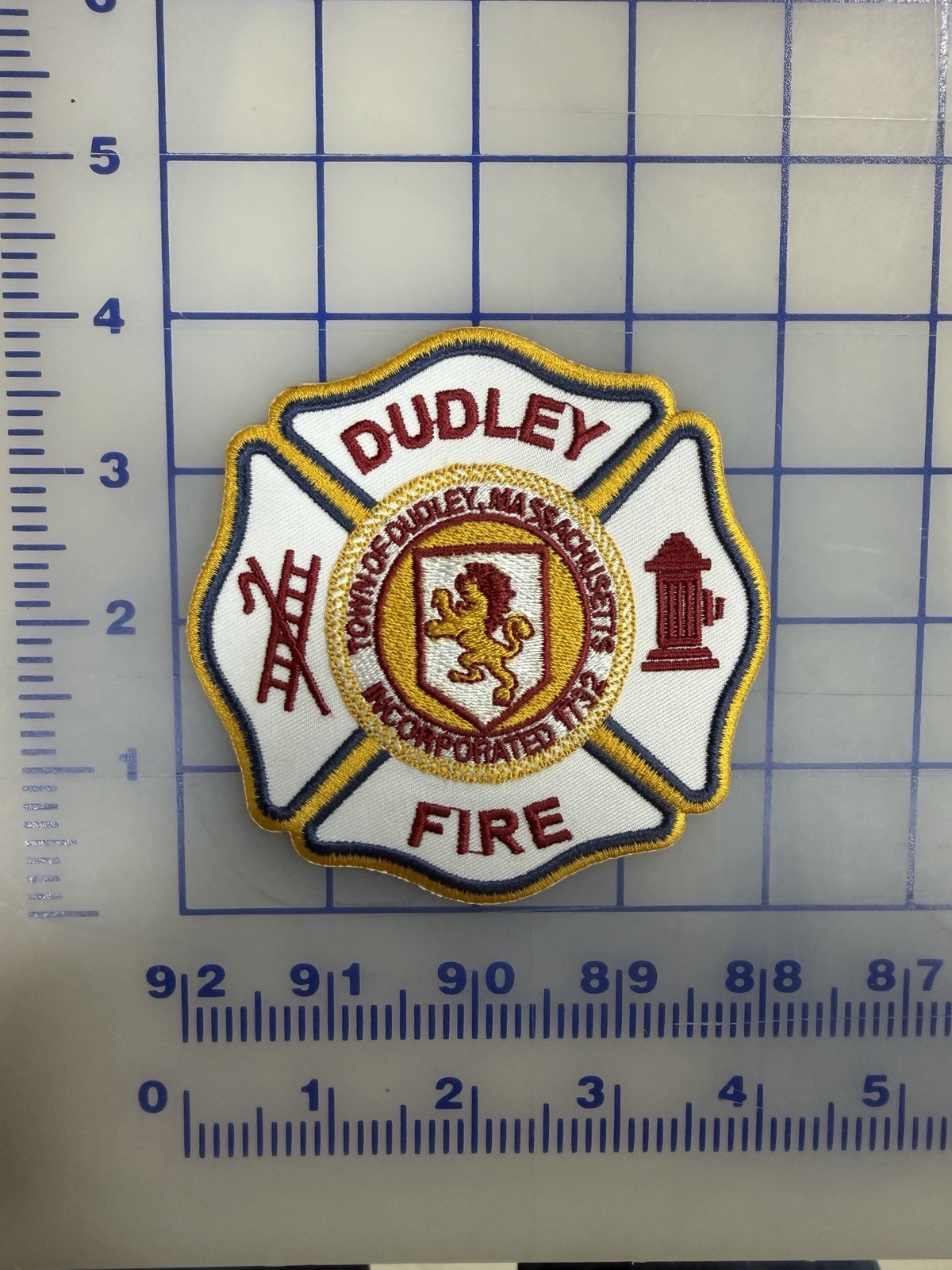 Dudley Fire Department Patch Massachusetts Firefighting & Rescue 1732