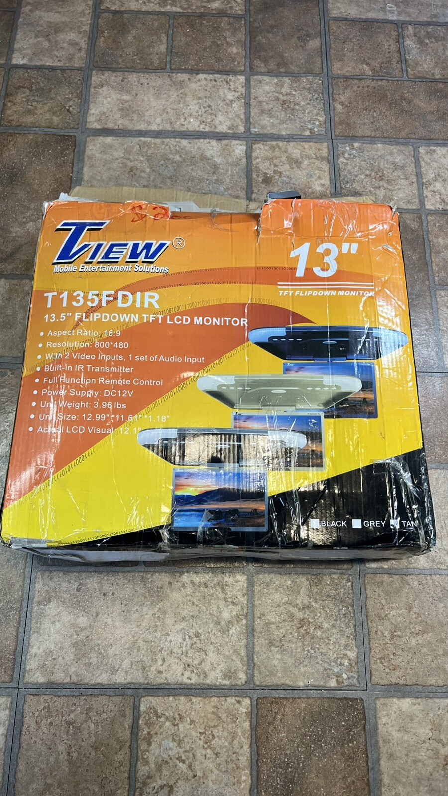 Tview Mobile Entertainment Solutions 13" Flipdown Monitor