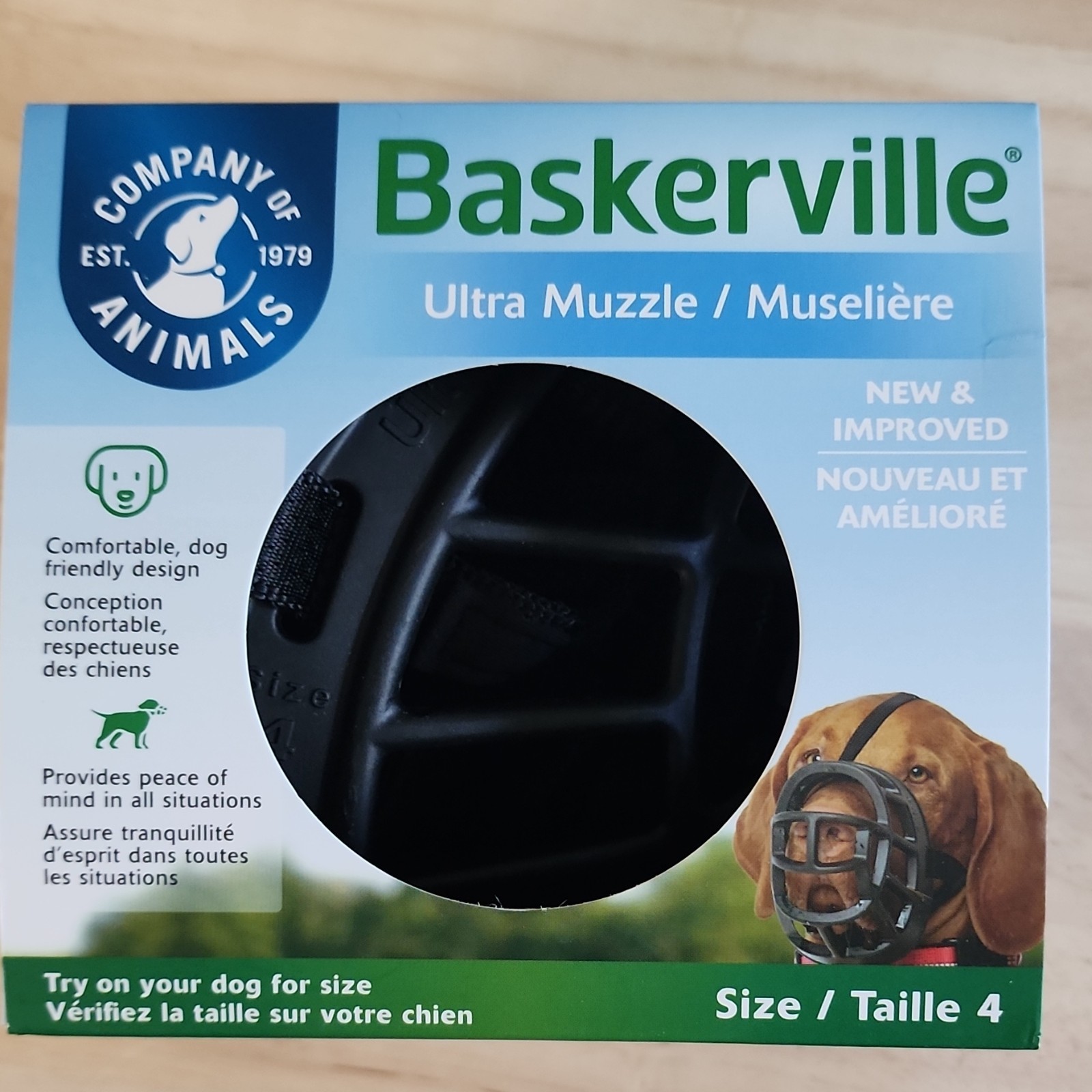 Baskerville Ultra Muzzle Dog Muzzle Size 4 for Dog Size 4