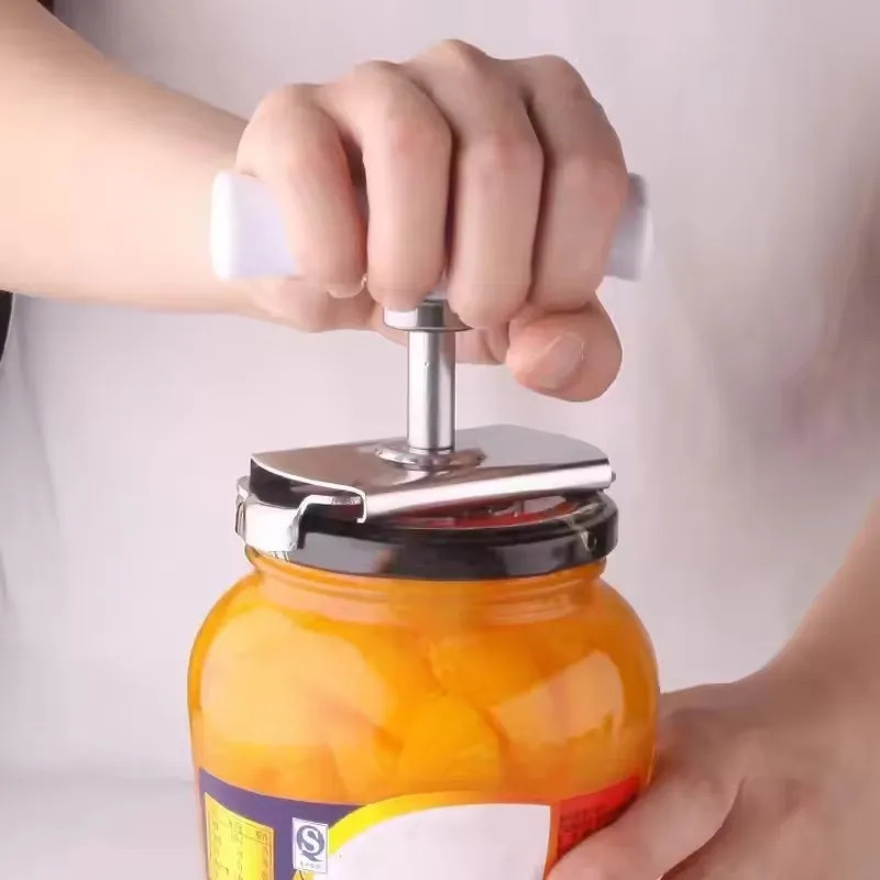 Adjustable Multi-Function Bottle Cap Opener Stainless Steel Lids Off Jar Opener