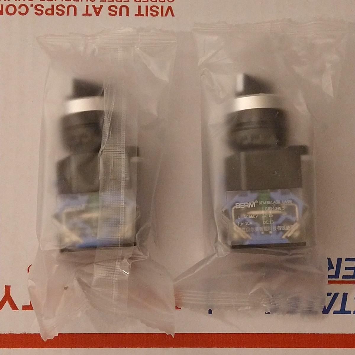 Self-Locking Knob Switch 22mm 1 Open 1 Close 2 Position Maintained Selector 10A