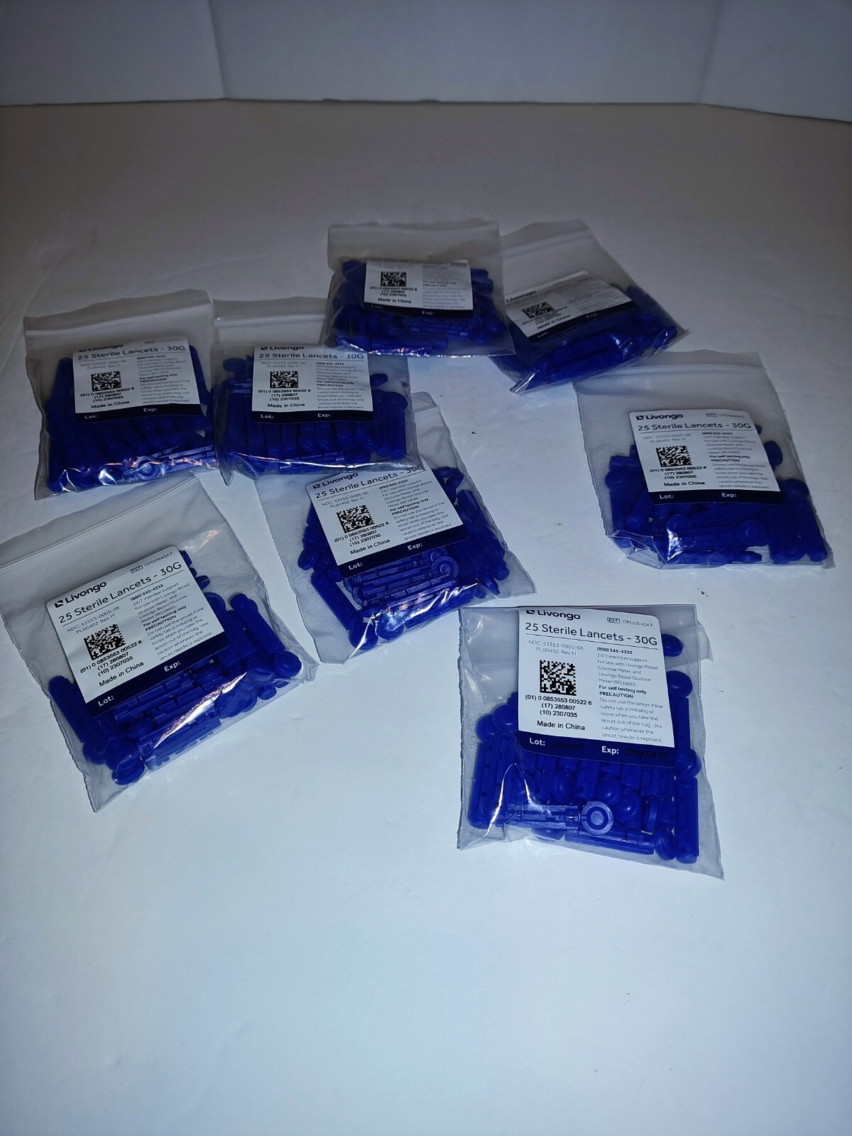 Livongo 25 Sterile Lancets - 30 gauge -  Exp 8-7-2028