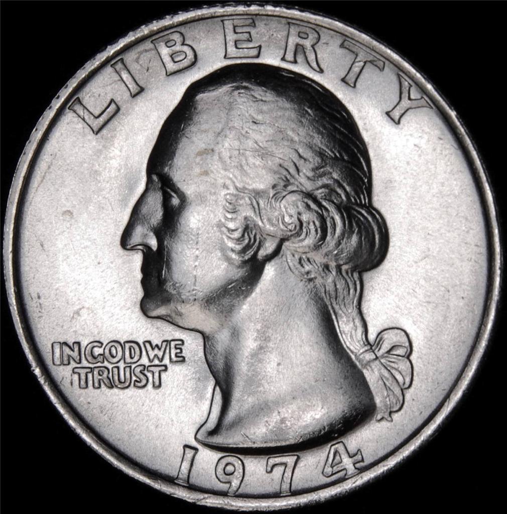 1974  Washington Quarter BU