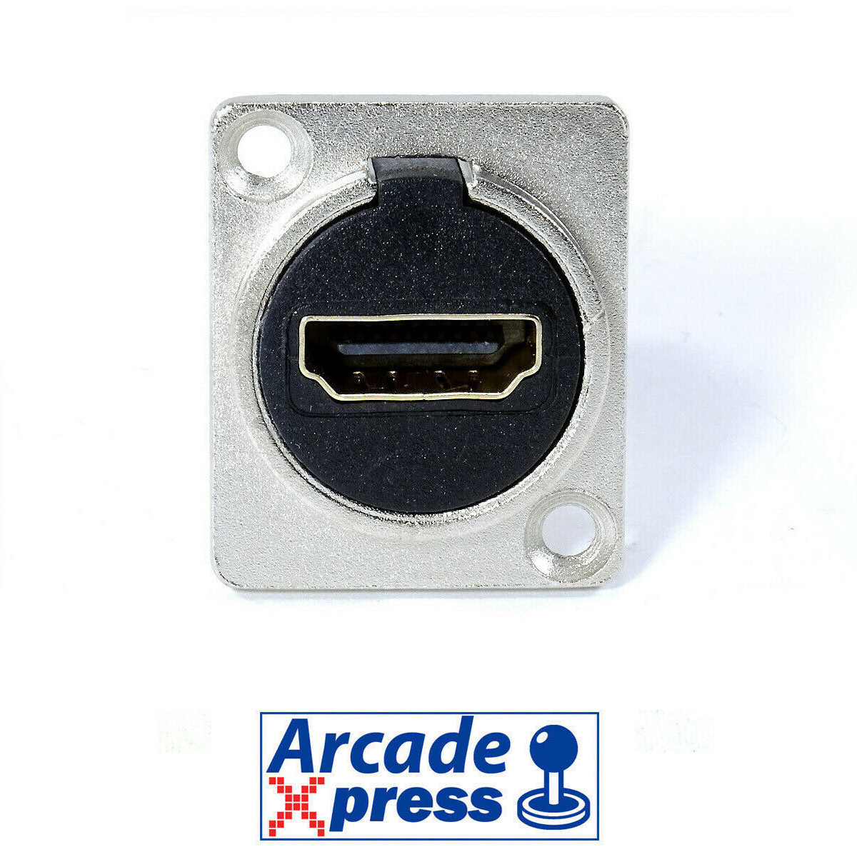 HDMI Chrome Feedthrough Female Pass Through Panel Mount Breakout Board Bartop
