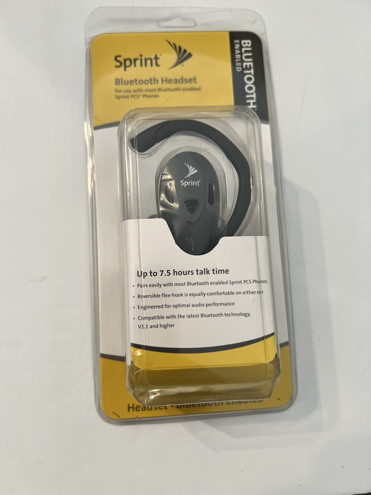 Sprint Bluetooth Headset 7.5 Hours Of Talk Time Bluetooth Enabled